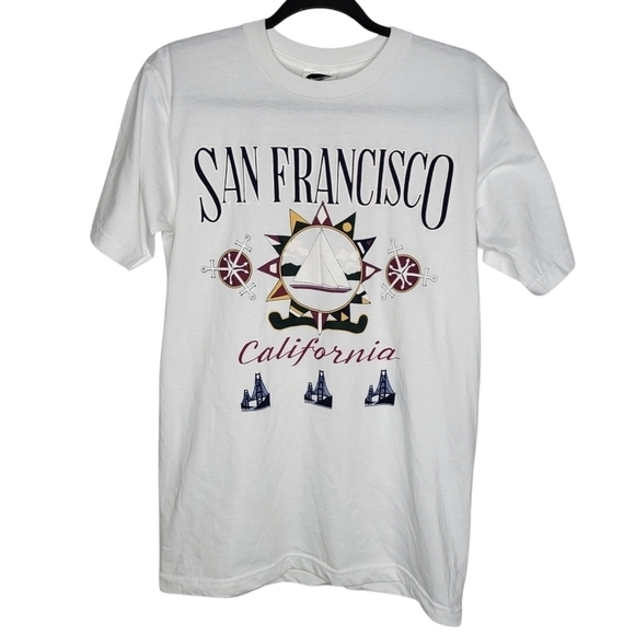 mirage Other - Vintage 90s San Francisco California Puff Graphic T-Shirt in White Size Medium